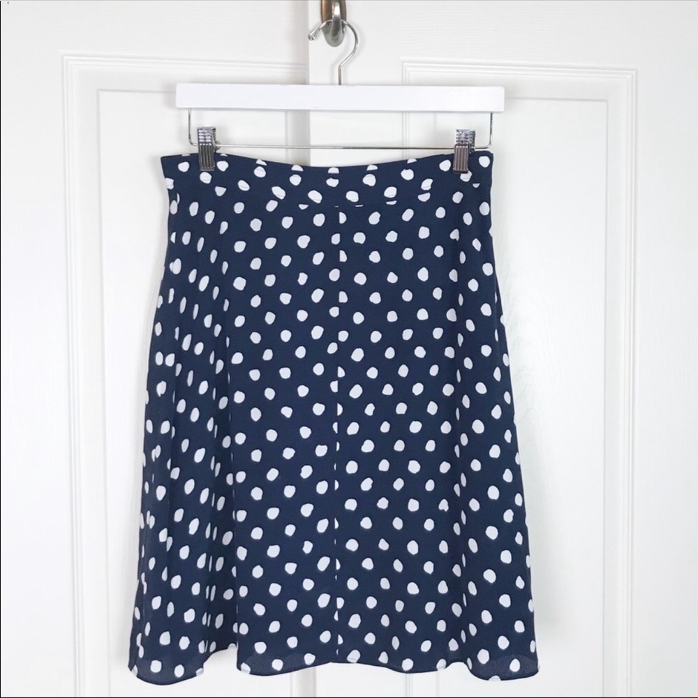 Kate Spade Polka Dot Skirt Navy